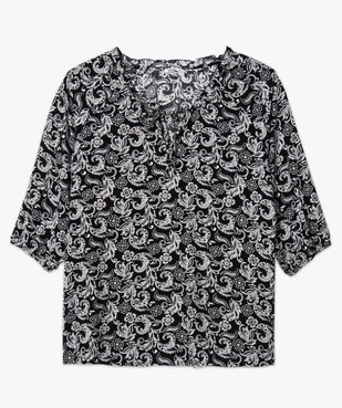 Blouse femme imprimée à manches 3/4 et col fantaisie vue4 - GEMO (G TAILLE) - GEMO