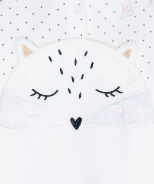 Pyjama bébé fille ouverture devant avec motif chat vue2 - GEMO(BB COUCHE) - GEMO