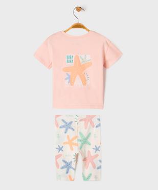 Ensemble 2 pièces bébé fille tee-shirt et legging vue5 - GEMO 4G BEBE - GEMO