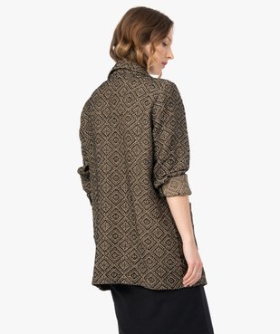 Veste femme bicolore coupe longue vue3 - GEMO(FEMME PAP) - GEMO