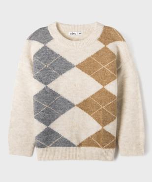 Pull à motifs losanges fille vue1 - GEMO (ENFANT) - GEMO