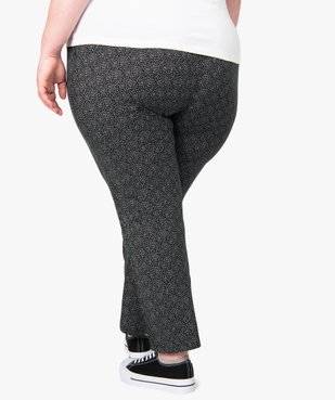 Pantalon femme grande taille large et fluide imprimé à taille élastiquée vue3 - GEMO (G TAILLE) - GEMO