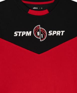 Tee-shirt de sport à découpes garçon vue2 - GEMO (JUNIOR) - GEMO