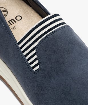 Mocassins femme sport à ouverture élastiquée vue6 - GEMO (CASUAL) - GEMO