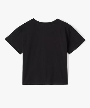 Tee-shirt à manches courtes avec inscription scintillante fille vue4 - GEMO 4G FILLE - GEMO