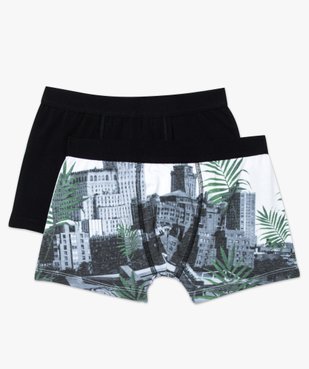 Lot de 2 boxers uni et imprimé urbain vue1 - GEMO (JUNIOR) - GEMO