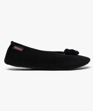 Chaussons ballerines en velours Isotoner vue1 - ISOTONER - GEMO