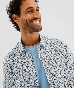 Chemise à manches courtes à motif feuillage homme vue2 - GEMO (HOMME) - GEMO