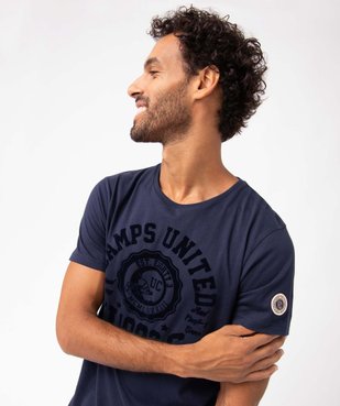 Tee-shirt homme avec inscription velours – Camps United vue2 - CAMPS UNITED - GEMO