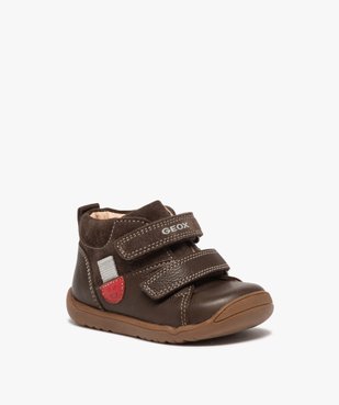 Chaussures premiers pas bébé unies en cuir - Geox vue2 - GEOX - GEMO