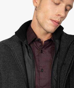 Manteau homme mi-long à col montant vue2 - GEMO (HOMME) - GEMO