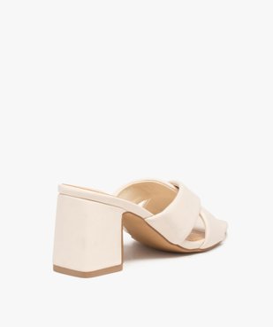 Mules femme unies à talon carré et brides rembourrées vue4 - GEMO(URBAIN) - GEMO