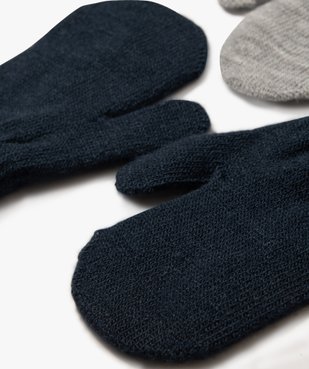 Moufles unies bébé garçon (lot de 2) vue2 - GEMO(BEBE DEBT) - GEMO