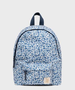Sac à dos en toile à motifs fleuris fille  vue1 - GEMO (ENFANT) - GEMO