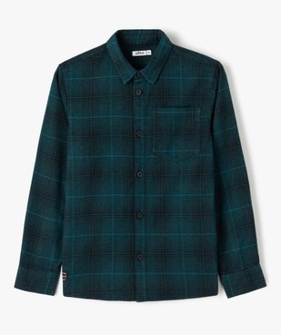 Chemise garçon en flanelle à carreaux vue1 - GEMO (JUNIOR) - GEMO