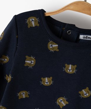 Pyjama bébé garçon 2 pièces imprimé lionceaux vue2 - GEMO(BB COUCHE) - GEMO