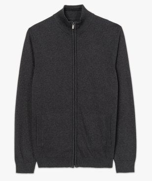Gilet homme zippé à col camionneur 100% coton biologique vue4 - GEMO C4G HOMME - GEMO