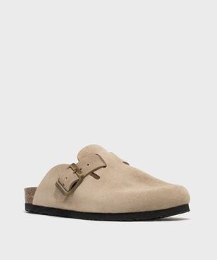 Sabots en cuir suédé avec semelle intérieure anatomique beige pour garçon vue2 - 5 MILES GEMO FOR GOOD - GEMO