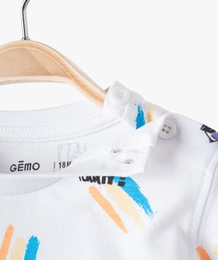 Tee-shirt bébé garçon à manches courtes à motif skate vue2 - GEMO(BEBE DEBT) - GEMO