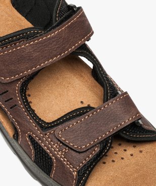 Sandales homme fermeture trois brides à scratch vue6 - GEMO (CASUAL) - GEMO