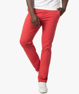 Pantalon chino en coton stretch homme vue1 - GEMO 4G HOMME - GEMO