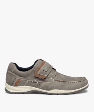 Chaussures bateau homme confort à scratch vue1 - GEMO (CONFORT) - GEMO