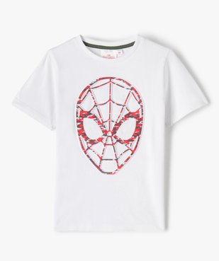 Tee-shirt garçon à manches courtes motif en relief - Spiderman vue1 - SPIDERMAN - GEMO