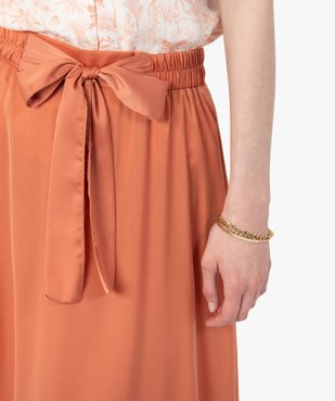 Jupe femme longue en matière satinée vue2 - GEMO(FEMME PAP) - GEMO
