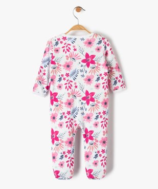 Pyjama dors-bien bébé fille à motifs fleuris avec ouverture sur l’avant vue3 - GEMO(BB COUCHE) - GEMO