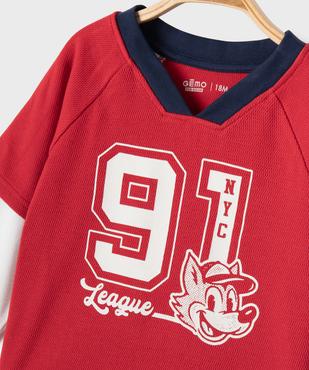 Maillot de sport manches longues effet 2-en-1 bébé garçon vue2 - GEMO 4G BEBE - GEMO