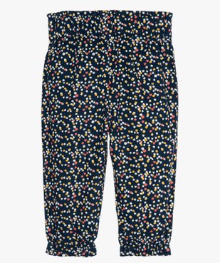 Pantalon bébé fille à motifs fleuris resserré aux chevilles vue3 - GEMO(BEBE DEBT) - GEMO