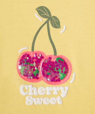 Tee-shirt manches courtes avec motif en relief fille vue2 - GEMO 4G FILLE - GEMO
