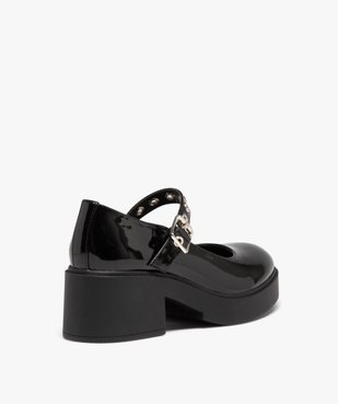 Escarpin verni avec semelle plateforme femme vue4 - GEMO(URBAIN) - GEMO
