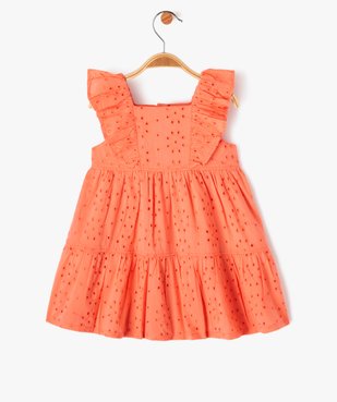 Robe sans manches en broderie anglaise bébé fille vue4 - GEMO(BEBE DEBT) - GEMO