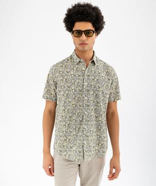 Chemise à manches courtes fleurie homme vue5 - GEMO (HOMME) - GEMO