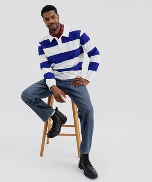 Jean loose en denim délavé homme vue5 - GEMO 4G HOMME - GEMO