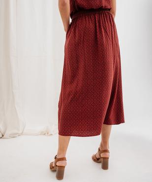 Jupe longue fendue en viscose fluide imprimée à taille élastiquée femme vue3 - GEMO 4G FEMME - GEMO