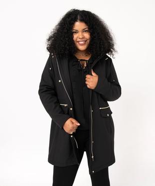 Manteau à capuche fantaisie femme grande taille vue1 - GEMO (G TAILLE) - GEMO