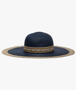 Chapeau femme forme capeline en paille bicolore et fil lurex vue1 - GEMO (ACCESS) - GEMO
