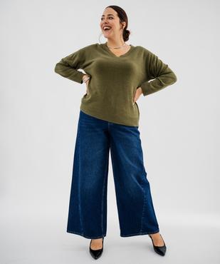 Pull fin à col V femme grande taille vue4 - GEMO (G TAILLE) - GEMO