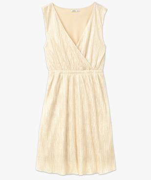 Robe courte sans manches en maille gaufrée scintillante femme vue4 - GEMO(FEMME PAP) - GEMO