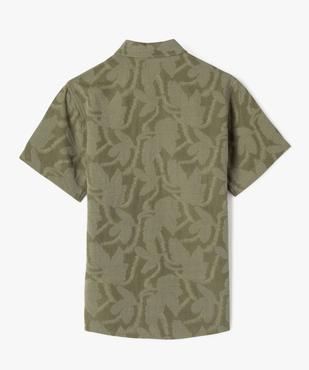 Chemise à manches courtes à motifs ton sur ton garçon vue7 - GEMO (JUNIOR) - GEMO