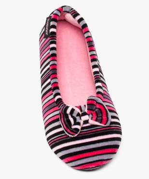 Chaussons ballerines en velours Isotoner vue5 - ISOTONER - GEMO