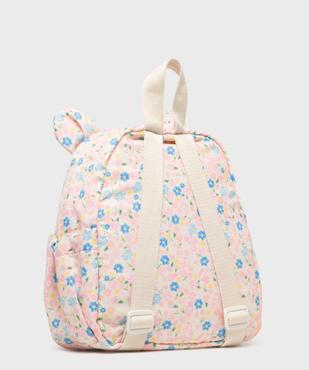 Sac à dos en toile à motifs fleuris fille vue2 - GEMO (ACCESS) - GEMO