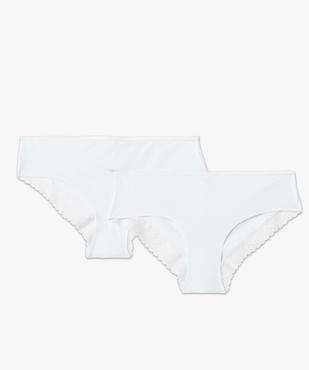 Shorty femme en microfibre et dentelle (lot de 2) vue4 - GEMO(HOMWR FEM) - GEMO
