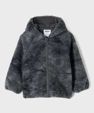 Blouson à capuche en sherpa doublé polaire garçon vue1 - GEMO (ENFANT) - GEMO