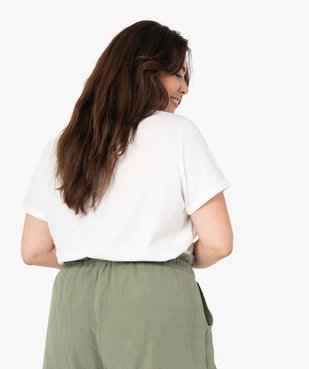 Tee-shirt femme grande taille à manches courtes avec motif aztèque vue3 - GEMO (G TAILLE) - GEMO