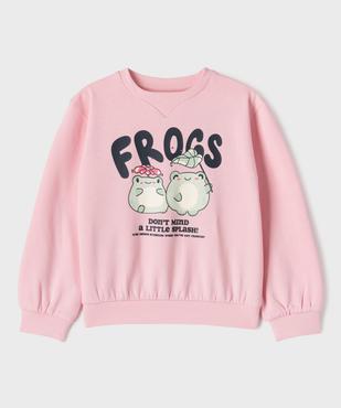 Sweat ample imprimé avec encolure élastiquée fille vue2 - GEMO 4G FILLE - GEMO