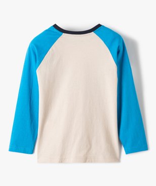 Tee-shirt garçon à manches longues multicolore à motif velours vue5 - GEMO (ENFANT) - GEMO