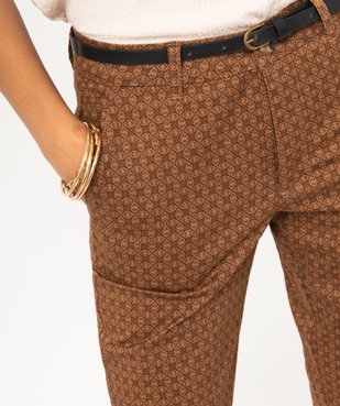 Pantalon imprimé longueur 7/8ème femme vue2 - GEMO 4G FEMME - GEMO